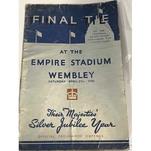 139 - 1935 FA Cup Final, Sheffield Wednesday v West Bromwich Albion, Creased Front and Back Covers, No rus... 