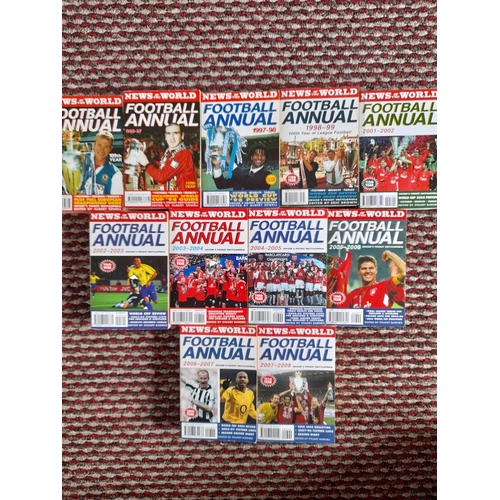 143 - 29 Mini Football Season Guides, 12 News of the World 76, 94, 95, 96, 97, 98, 2001, 2002, 2003, 2004,... 