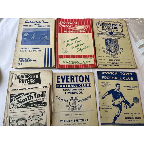 173 - 102 Programmes from 1948 to 1959/60. Doncaster, Everton, QPR (40's and 50's), Sheffield United, Hudd... 