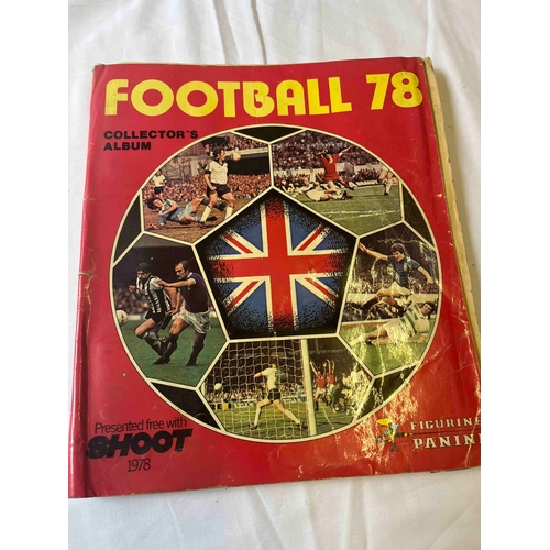 174 - Panini 78 - Complete album, cover has a plastic cover, Fair to good condition due to age and been we... 