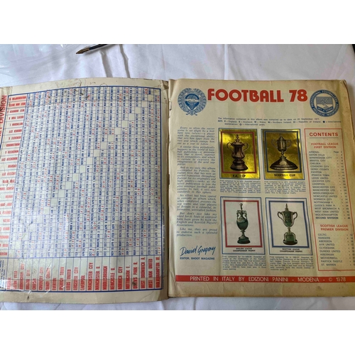 174 - Panini 78 - Complete album, cover has a plastic cover, Fair to good condition due to age and been we... 