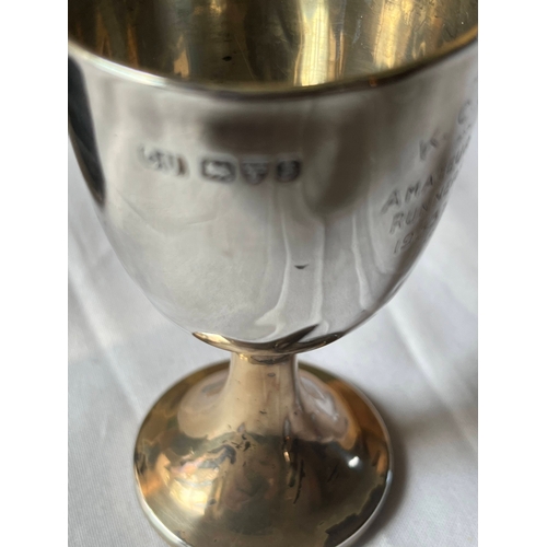 176 - 1933-34 Kent Football Association Amateur Cup Runners up silver Hallmarked