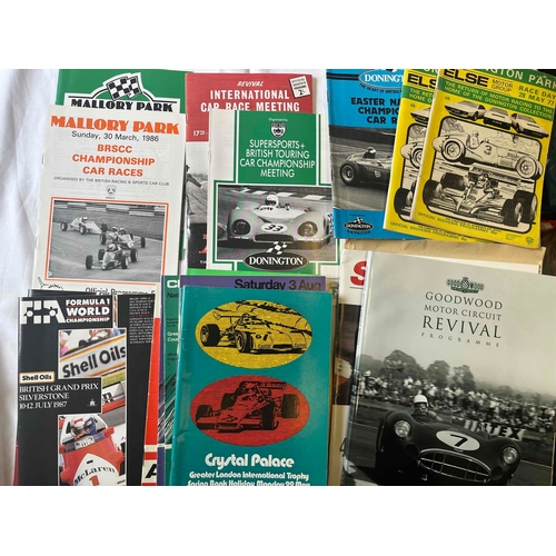 195 - 29 + Various Motor Racing programmes, Silverstone, Crystal Palace from the 60's, Mallory Park, Donni... 