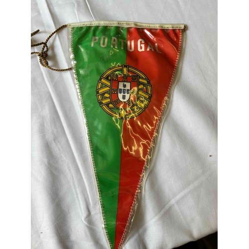 211 - Double Sided 1966 Portugal pennant covered by clear plastic