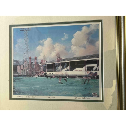 217 - Northampton Town Framed picture of the Hotel End, Number 54/500 print by James Hollis. With transpar... 