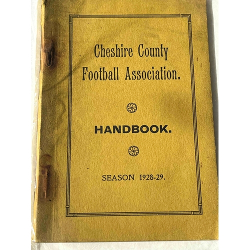 223 - 1928/29 Cheshire County Football Association Hanbook, Rusty Staples