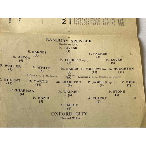 231 - 1948/49 Banbury Spencer v Oxford City Oxfordshire Senior Cup final, Played at the Oxford University ... 