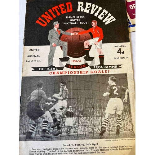 242 - 1951/52 Manchester United v Arsenal, Good condition but for results filled in on results page, see p... 