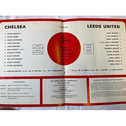 316 - Rare 1970 FA Cup Final Replay, Good condition, Chelsea v Leeds United