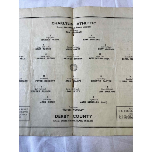 349 - 1946 Charlton Athletic v Derby County,Signs of repair to spine. In a fair to good condition due to a... 