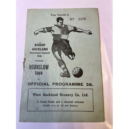 421 - 1953/54 Bishops Auckland v Hounslow Town Amateur Cup 4th round. Good