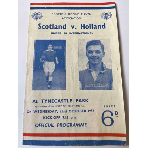 573 - 1957 Under 23 Scotland v Holland at Tynecastle. Good