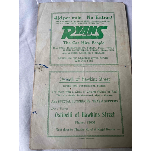 588 - 1955 All Ireland International X1 v England International X1, Played at Dalymount. Grubby cover and ... 