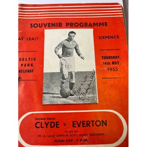 79 - 1952/53 Clyde v Everton, at Celtic Park Belfast. Front cover repaired. Generall very clean and good ... 