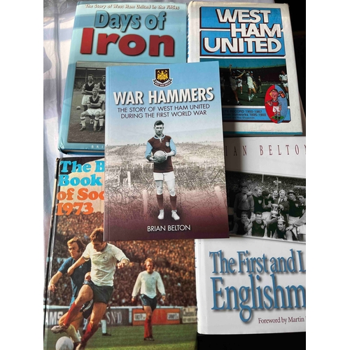 582 - 5 mainly West Ham books, Days of iron, War Hammers, West Ham United Breedons 1900-1987, The First an... 