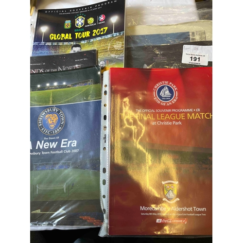 191 - Packet of Big Match Special Items including; 1974 World Cup Final Brochure, 2007 Shrewsbury 1st matc... 