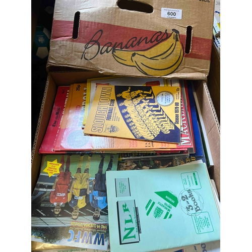 600 - Banana box of Programmes, books, magazines. This is too heavy to post and will require picking up or... 