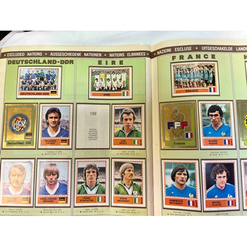 100 - Panini Europa 80, 1 missing number 199 Eire Sticker. Some scores written in. Good