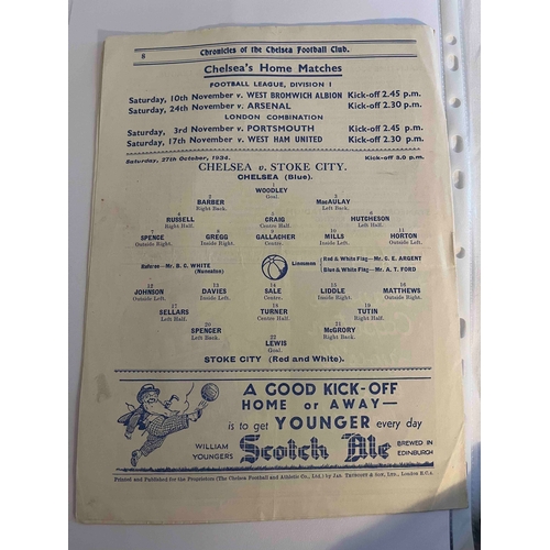 50 - 1934/35 Chelsea v Stoke City, Clean copy