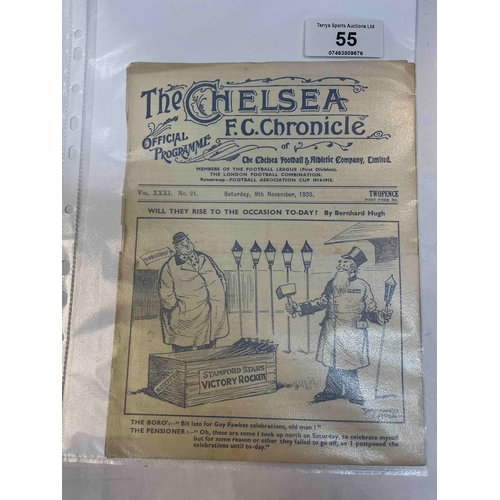 55 - 1935/36 Chelsea v Middlesbrough, Clean copy