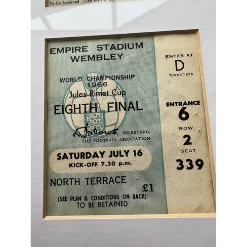 99 - Framed World Cup 66' Tickets and Pics item. Vendor went to all games and took some unique photos of ... 