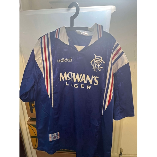 337 - 1996/97 Rangers Champions league Player Issued Number 19 shirt.