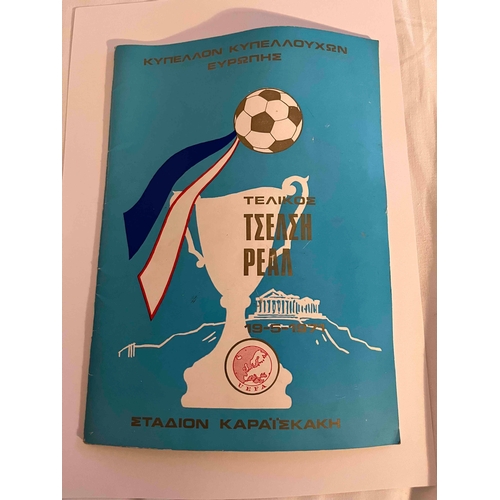 285 - Chelsea 1971 v Real Madrid, Cup Winners Cup Final programme in Athens, great condition