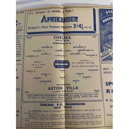 301 - 1947/48 Chelsea v Aston Villa, clean copy