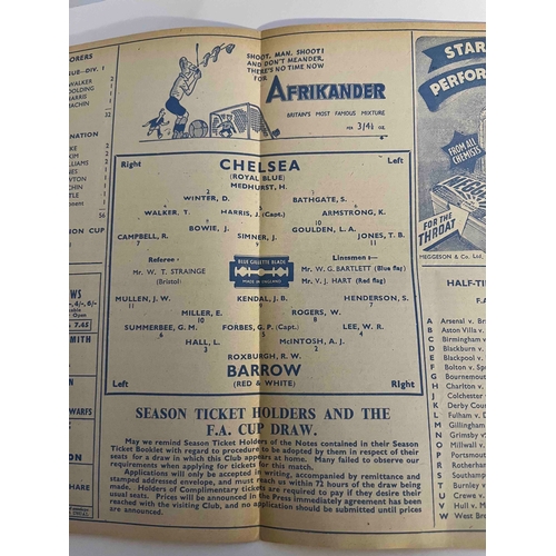 302 - 1947/48 Chelsea v Barrow FA Cup, clean copy