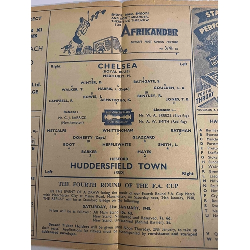 303 - 1947/48 Chelsea v Huddersfield Town, clean copy