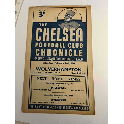 304 - 1947/48 Chelsea v Wolverhampton Wanderers, clean copy