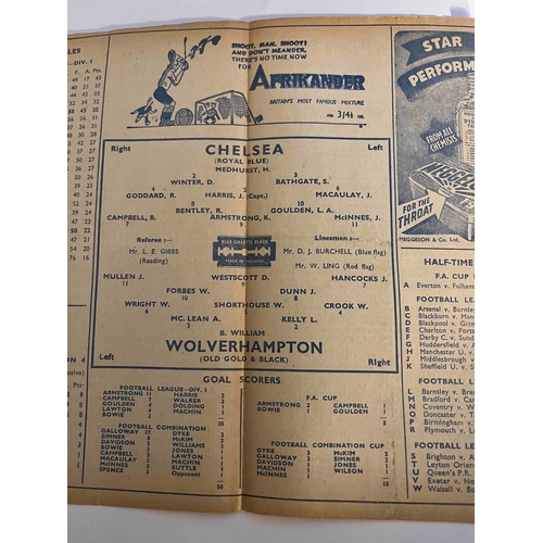 304 - 1947/48 Chelsea v Wolverhampton Wanderers, clean copy