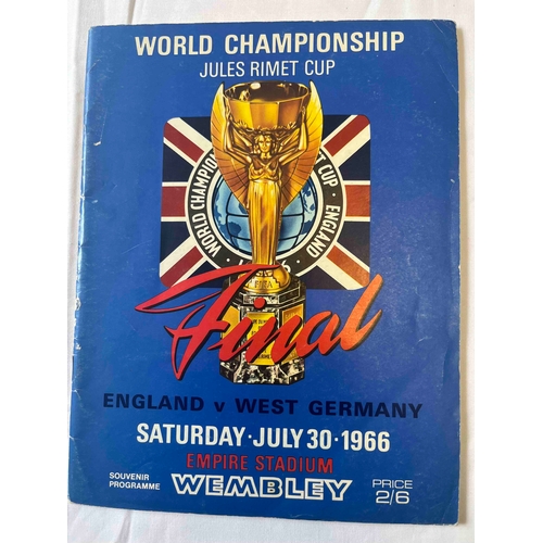 366 - World Cup 66 Original programme, team written in middle and slight small stain on bottom of one or t... 