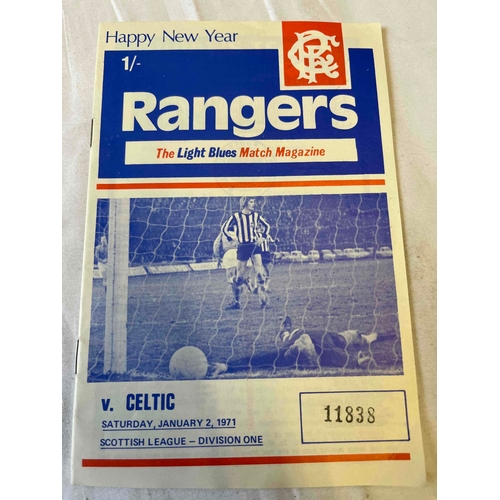 371 - 1971 Rangers disaster Programme v Celtic. Neat team changes and attendance showing. But great condit... 