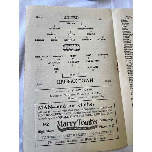 442 - 1952/53 Scunthorpe United v Halifax Town, good