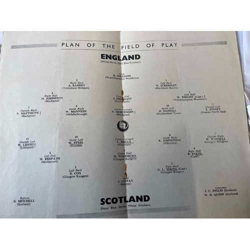 540 - 1951 England v Scotland, 14/4/51, Repair to spine