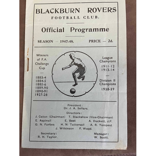 592 - 1947/48 Blackburn Rovers Reserves v Barnsley Reserves, Perfect condition