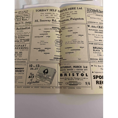 170 - 1950/51 Exeter City v Chelsea FA Cup 4th round. Clean copy