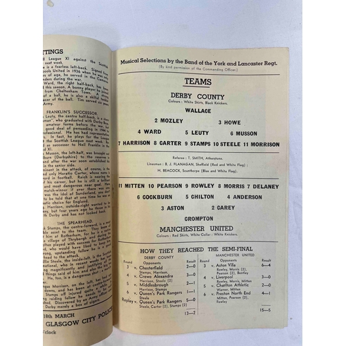 227 - 1948 FA Cup Semi final, Derby County v Manchester United, repair to spine but otherwise in a great c... 