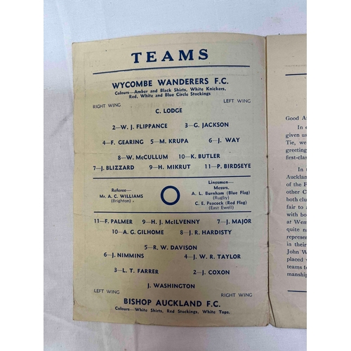 282 - Amateur Cup Semi Final 1949/50 at Brentford, Wycombe Wanderers v Bishop Auckland, Good condition