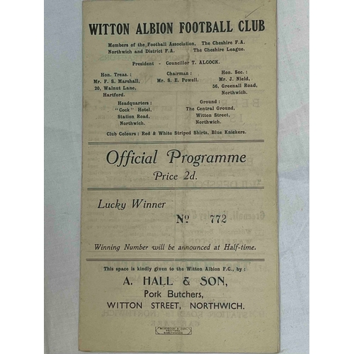 269 - 1947/48 Witton Albion v Tranmere Rovers. Cheshire County League