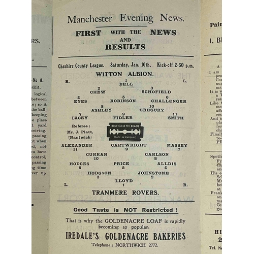 269 - 1947/48 Witton Albion v Tranmere Rovers. Cheshire County League