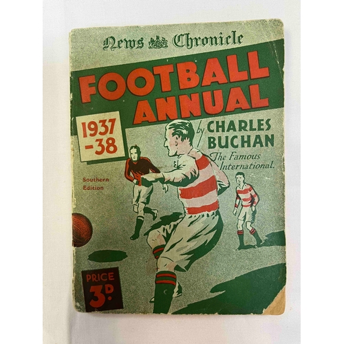 258 - 1937/38 News Chronicle Football Annual by Charles Buchan. Piece missing on bottom right hand side of... 