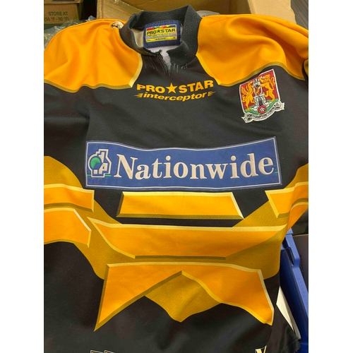 391 - Match worn Northampton Town GK shirt, Pro Star, Torn on shoulder and on collar. Was part of a collec... 