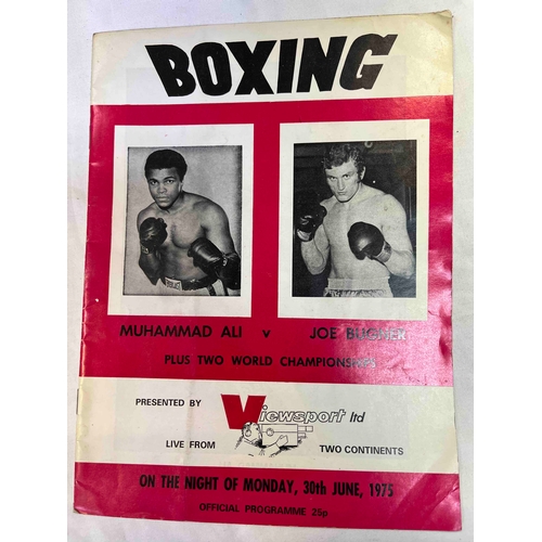 355 - Boxing, Muhammad Ali v Joe Bugner, 1975 Programme, slight creases on cover