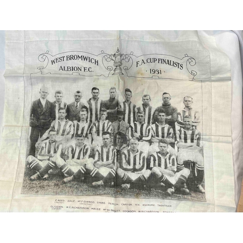 316 - 1931 West Bromwich Albion Handkerchief for the FA Cup Final