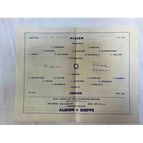 370 - 1962/63 Brighton v Chelsea, Practice Match, clean copy