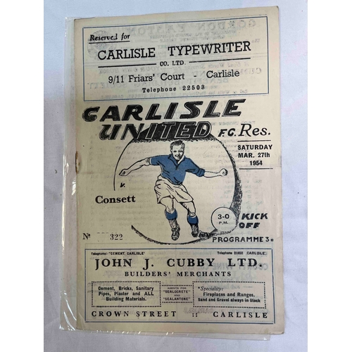 375 - 1953/54, Carlisle reserves v Consett, Clean copy