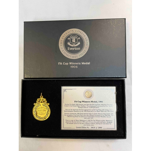 393 - Everton Collection, 1906 FA Cup Winners Medal (Replica) Limited edition 616 of 2000.