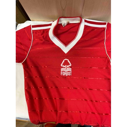 317 - Nottingham Forest 2 x small shirts from the 80's, plus tank top/sweater all small Boys